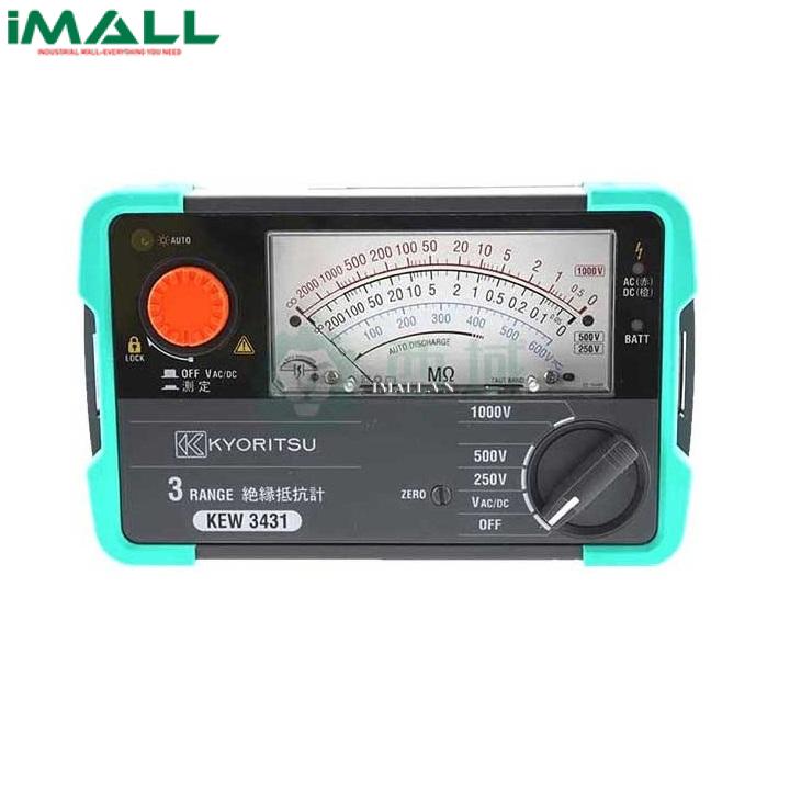 Máy đo điện trở cách điện KYORITSU 3431 (1000V/2GΩ, đo điện áp AC/ DC)